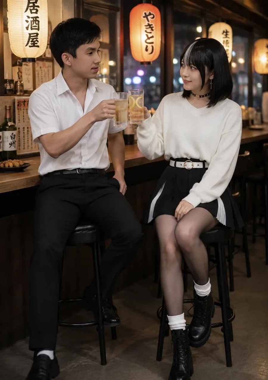Tachi Nomi Izakaya De Kei Joshidaisei Ga Tonari Ni Kuru Hanashi Chapter 16 halaman 19