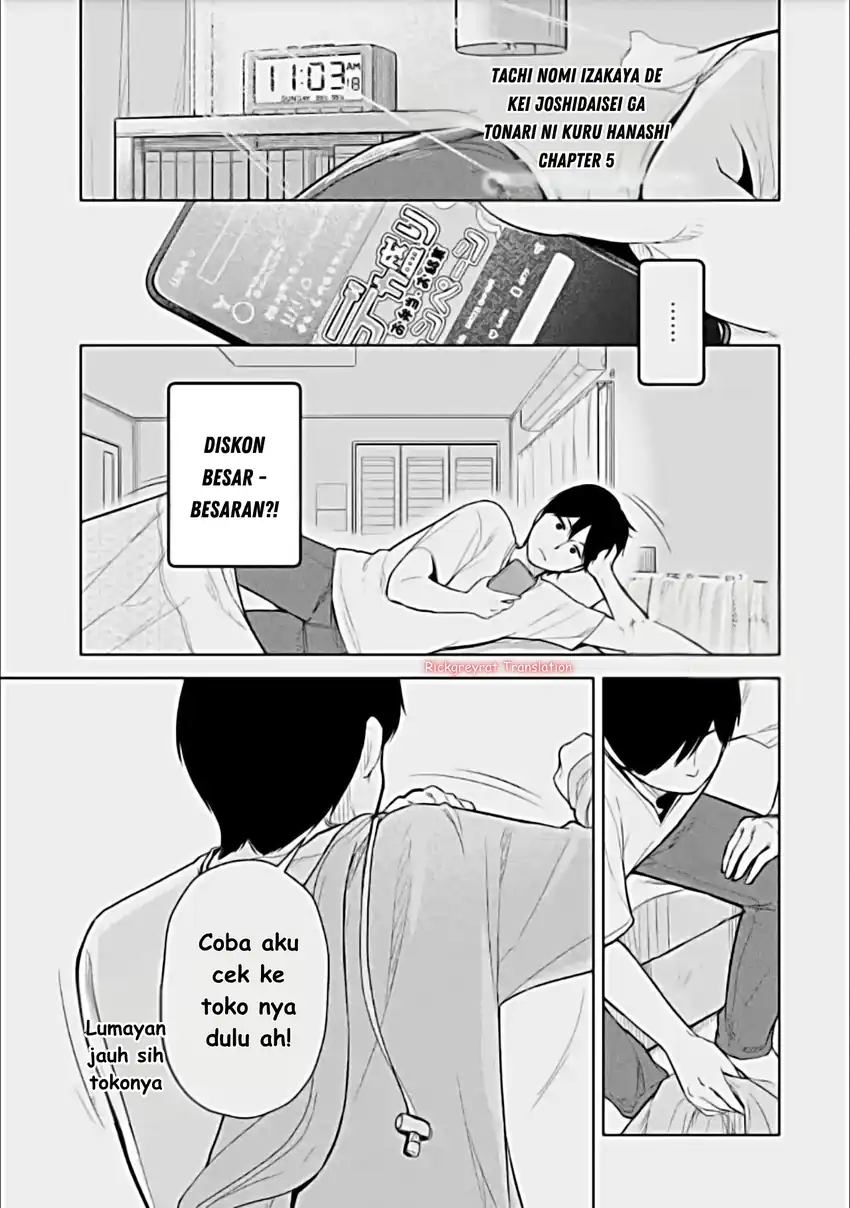 Manga Tachi Nomi Izakaya De Kei Joshidaisei Ga Tonari Ni Kuru Hanashi Chapter 5 gambar 2