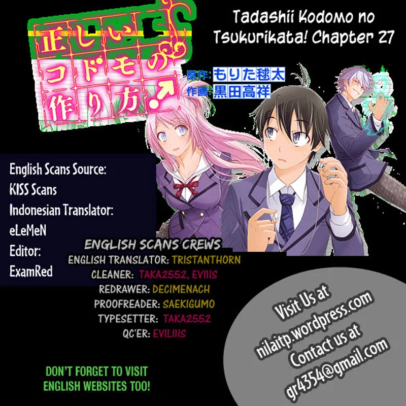 Komik Tadashii Kodomo no Tsukurikata! Chapter 27 gambar 1