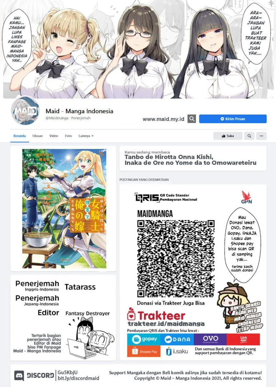 Manga Tanbo de Hirotta Onna Kishi, Inaka de Ore no Yome da to Omowareteiru Chapter 34 gambar 2