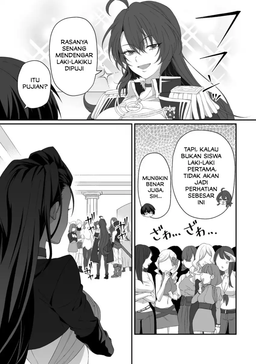 Teisou Gyakuten Sekai De Yuiitsu No Otoko Kishi No Ore, Onna Kishi Gakuen Ni Nyuugaku Shitara Nazeka Eiyou Atsukai Sareta ~Zetsurin Skill De Harem Musou~ Chapter 4.2 Gambar 4