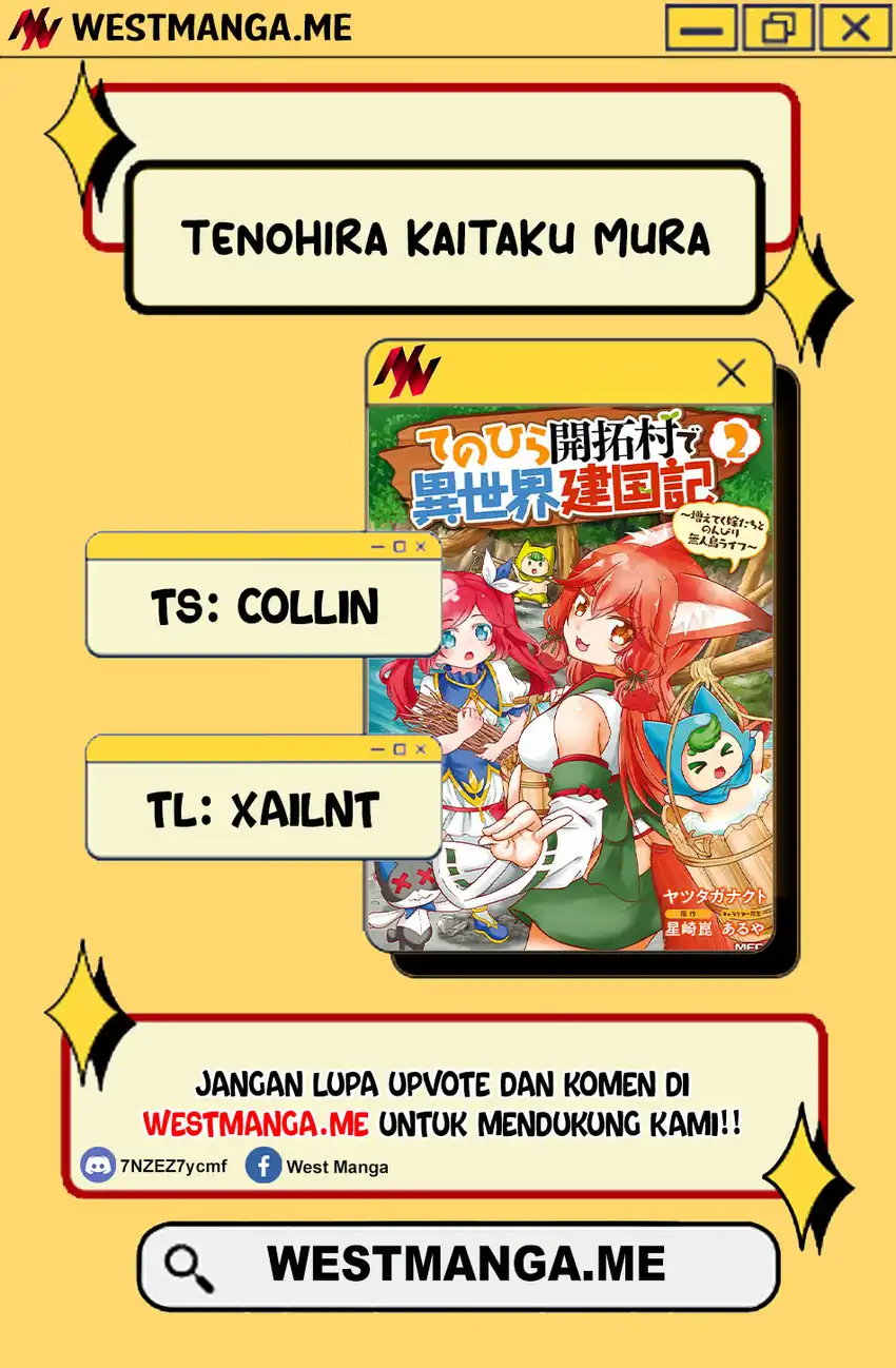 Tenohira Kaitakumura de Isekai Kenkouki ~Fueteku Yome-tachi to Nonbiri Mujintou Raifu~ Chapter 60 Gambar 4