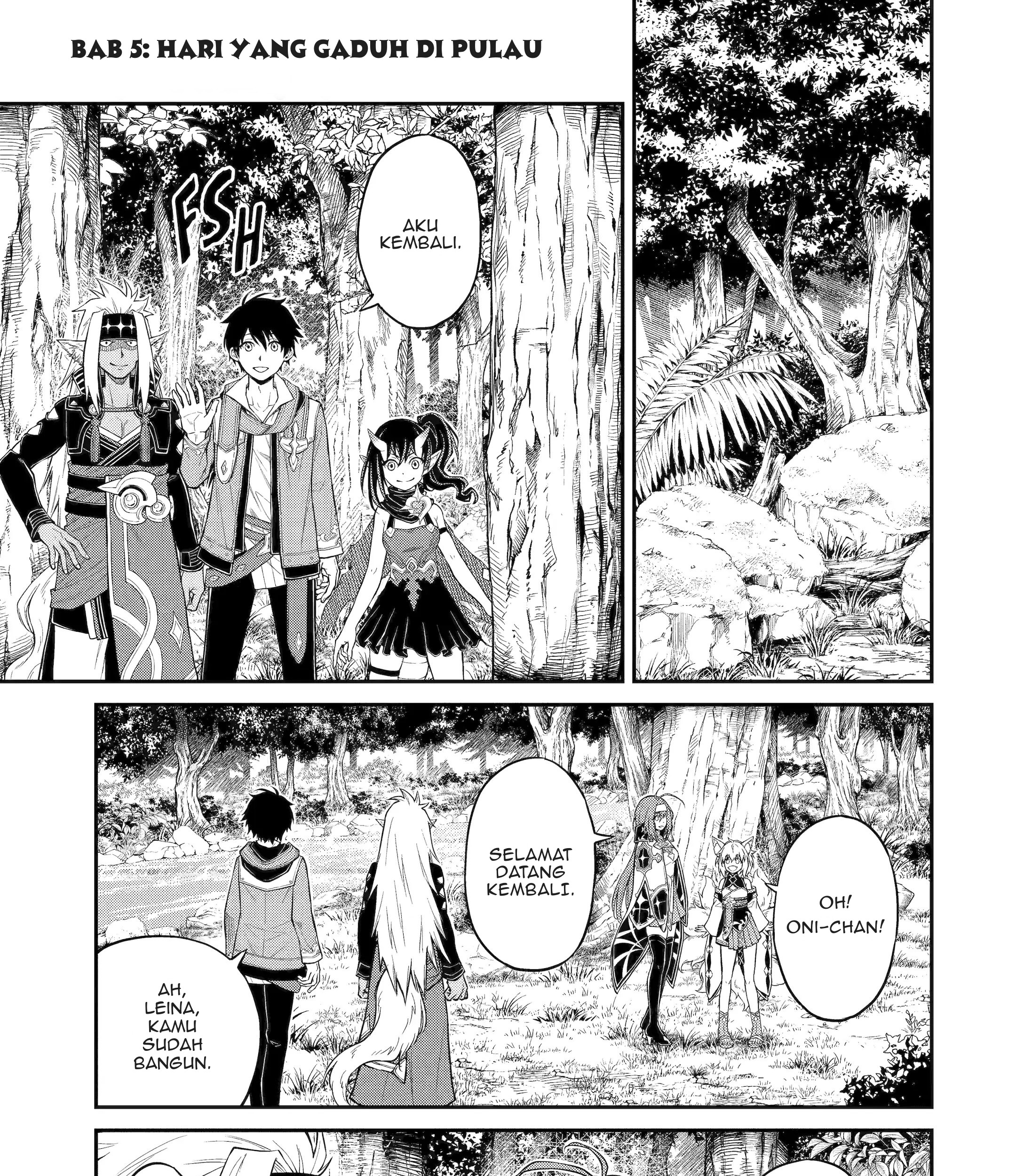 Baca Manga Tensei Shitara Saikyoushutachi ga Sumau Shima Deshita. Kono Shima de Slow Life wo Tanoshimimasu Chapter 5 Gambar 2