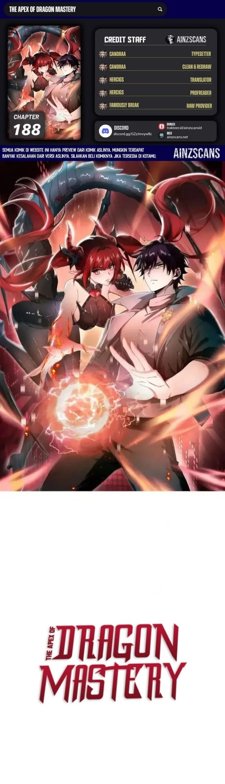Komik The Apex of Dragon Mastery Chapter 188 gambar 1