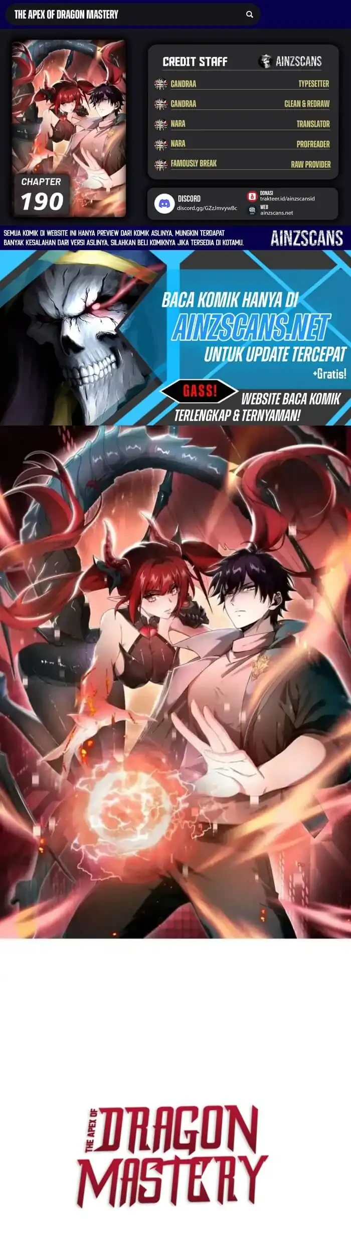 Komik The Apex of Dragon Mastery Chapter 190 gambar 1