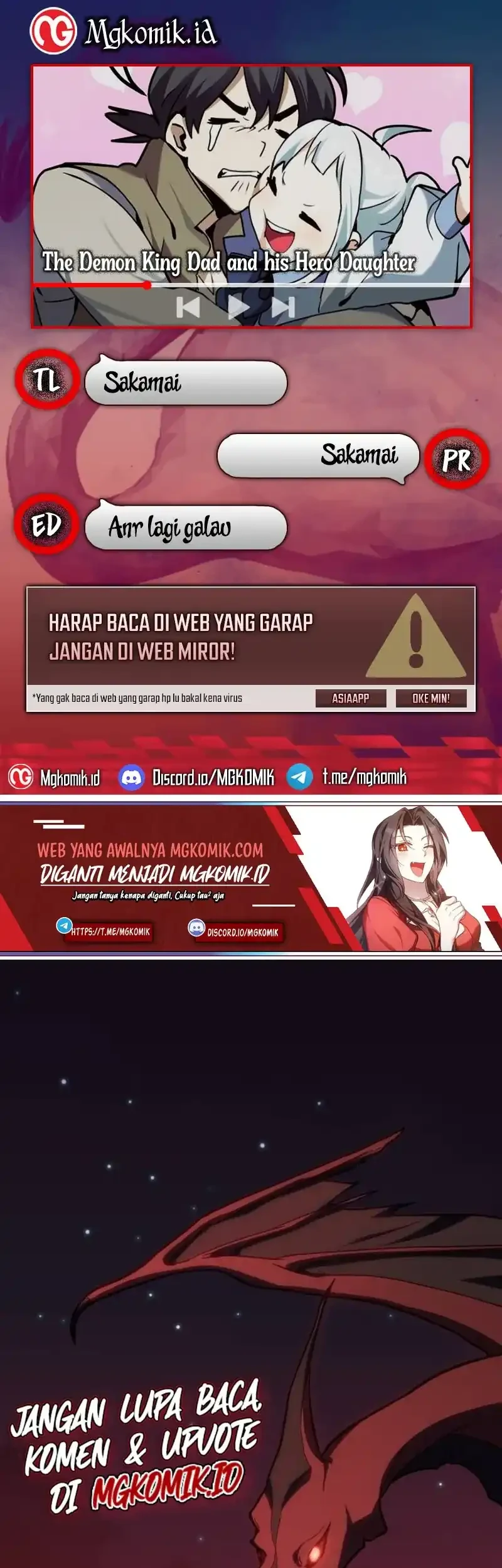 Komik The Demon King Dad and his Hero Daughter Chapter 1 gambar 1