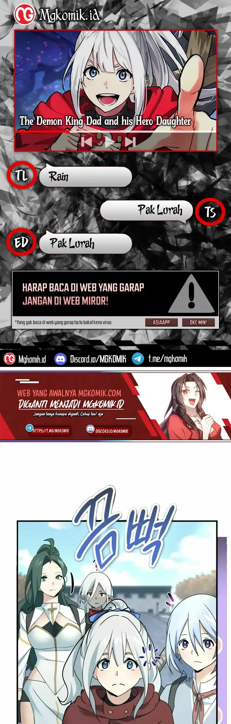 Komik The Demon King Dad and his Hero Daughter Chapter 36 gambar 1