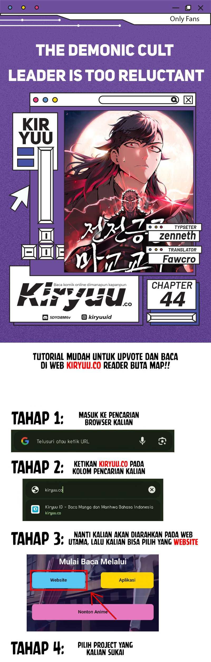 Baca Komik The Demonic Cult Leader Is Too Reluctant Chapter 44 Gambar 1