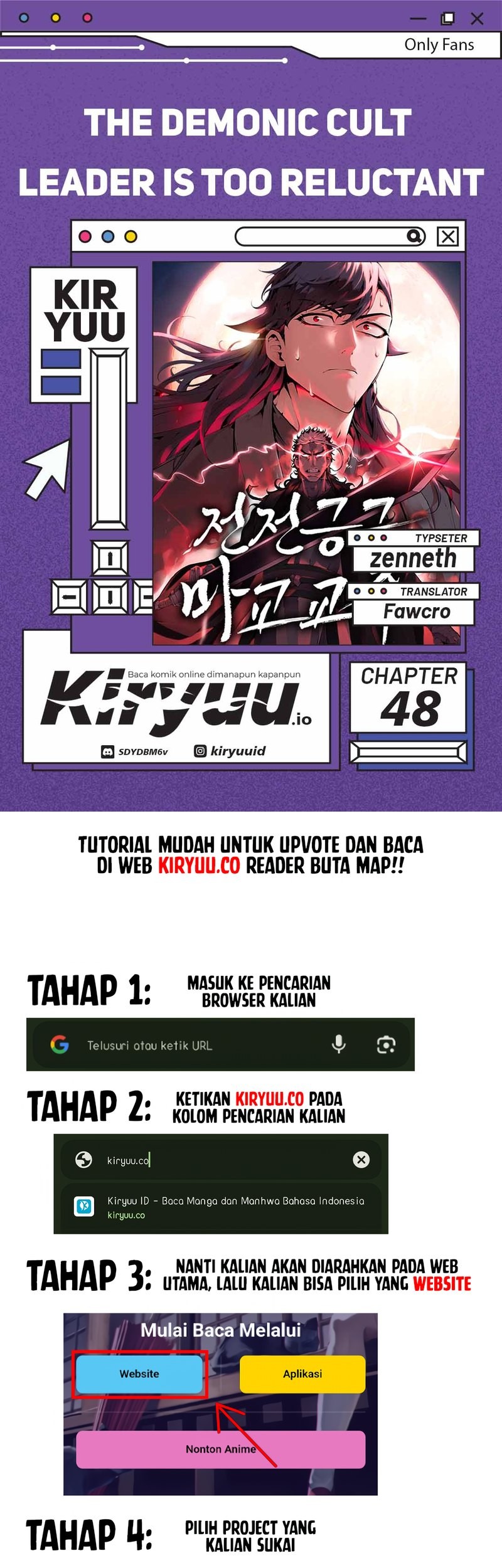 Baca Komik The Demonic Cult Leader Is Too Reluctant Chapter 48 Gambar 1