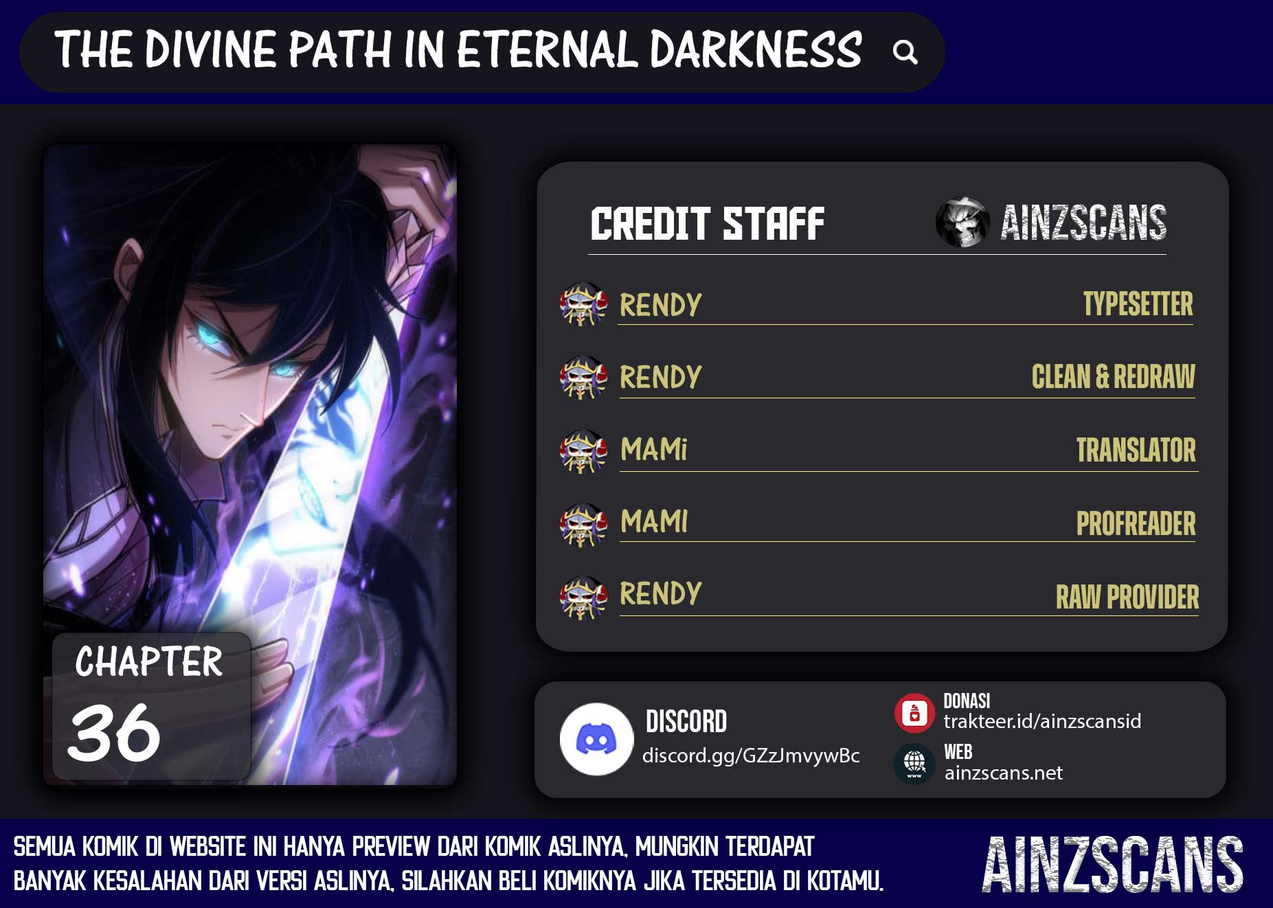 Baca Komik The Divine Path in Eternal Darkness Chapter 36 Gambar 1