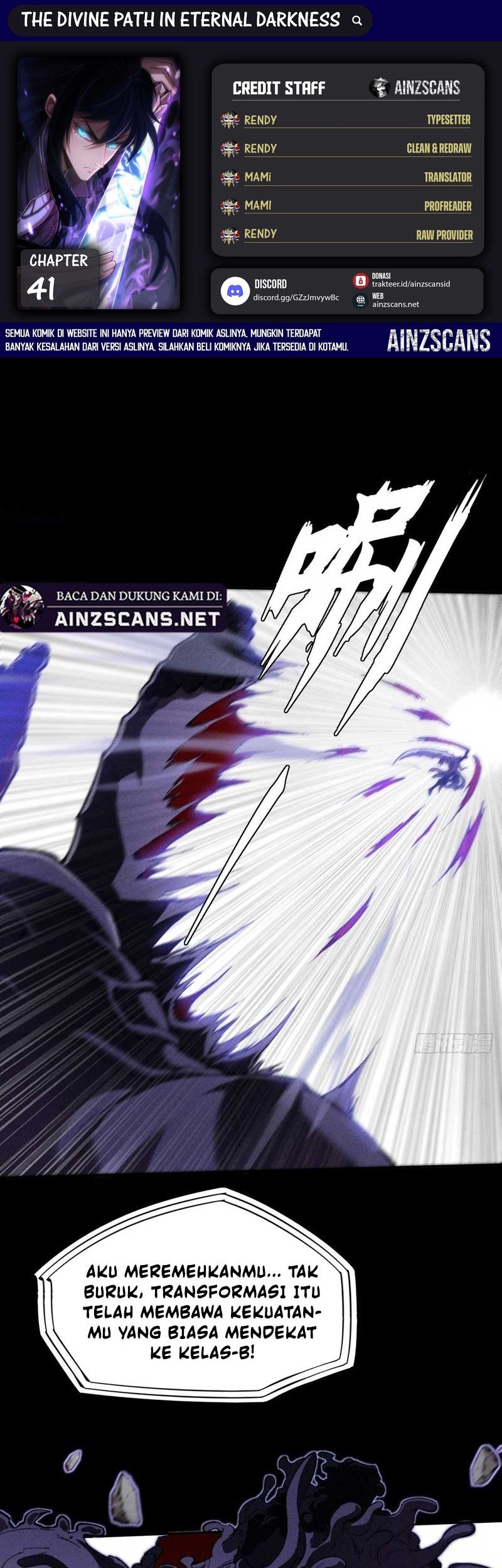 Baca Komik The Divine Path in Eternal Darkness Chapter 41 Gambar 1