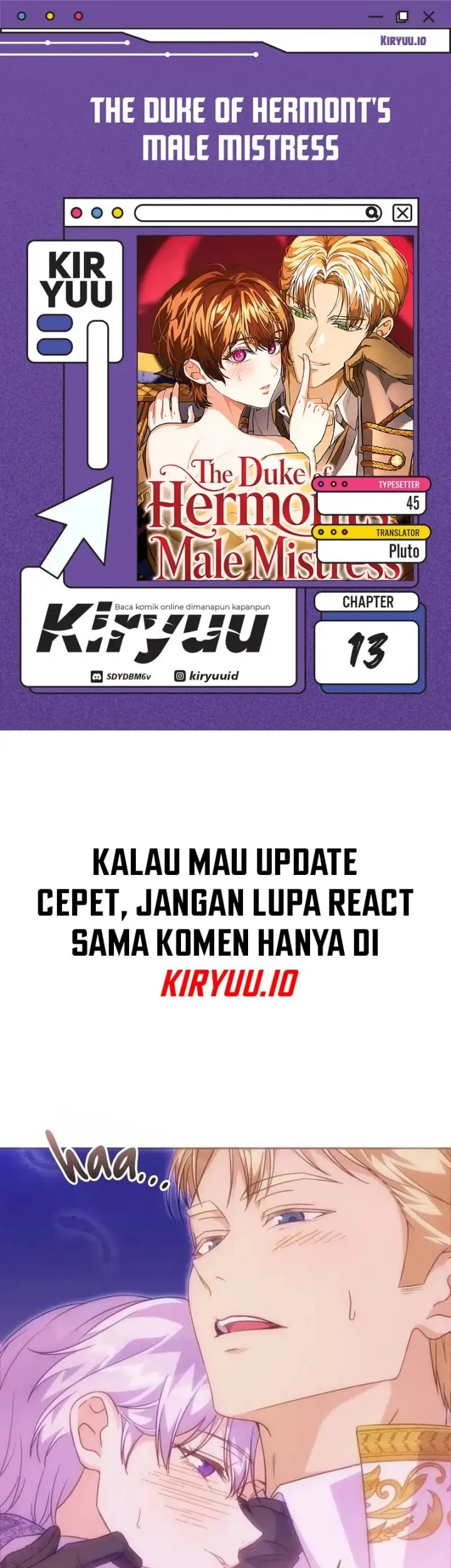 Komik The Duke of Hermont's Male Mistress Chapter 13 gambar 1