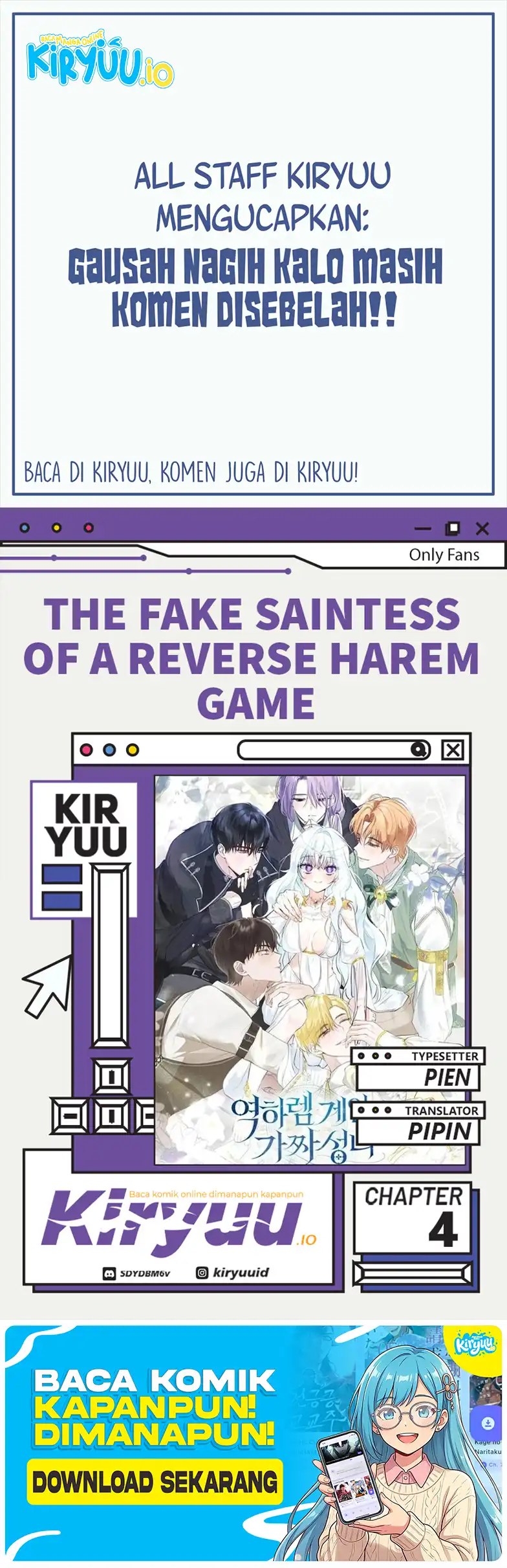 Komik The Fake Saintess of a Reverse Harem Game Chapter 4 gambar 1