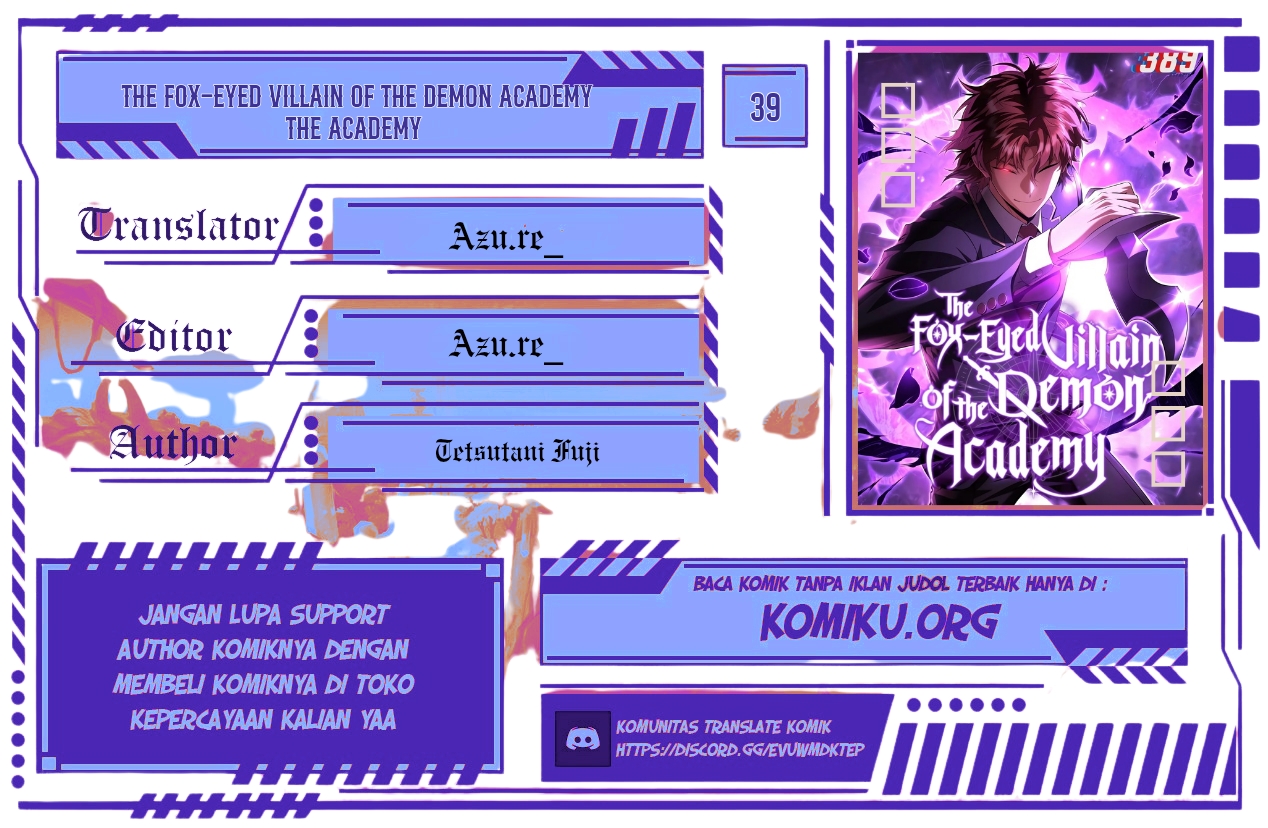 Baca Komik The Fox-Eyed Villain Of The Demon Academy Chapter 39 Gambar 1