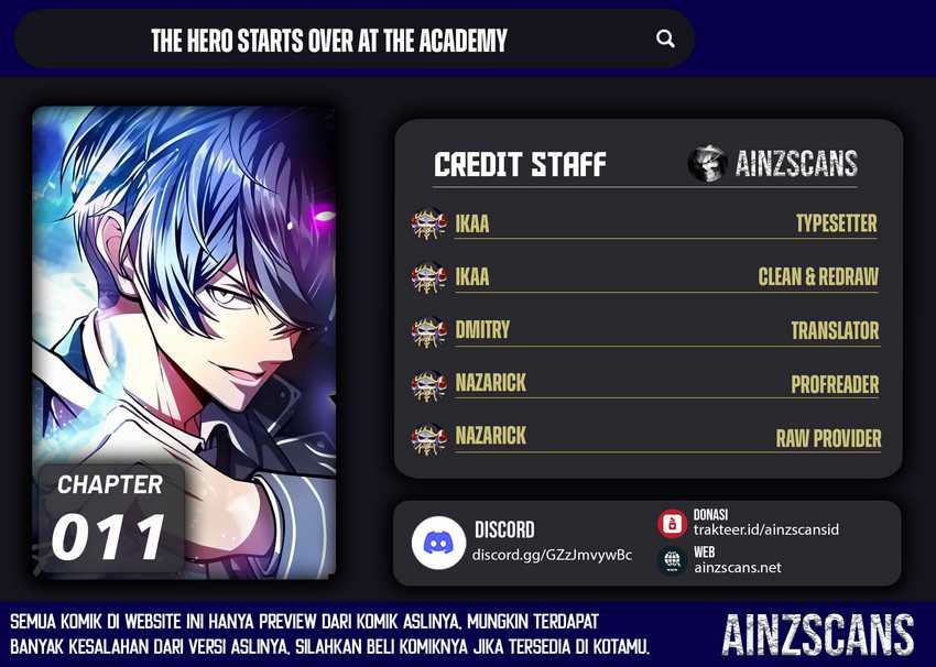 Baca Komik The Hero Starts Over at the Academy Chapter 11 Gambar 1