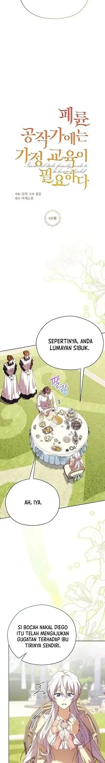 Manhwa The Immoral Duke Needs to Be Homeschooled Chapter 49 gambar 2