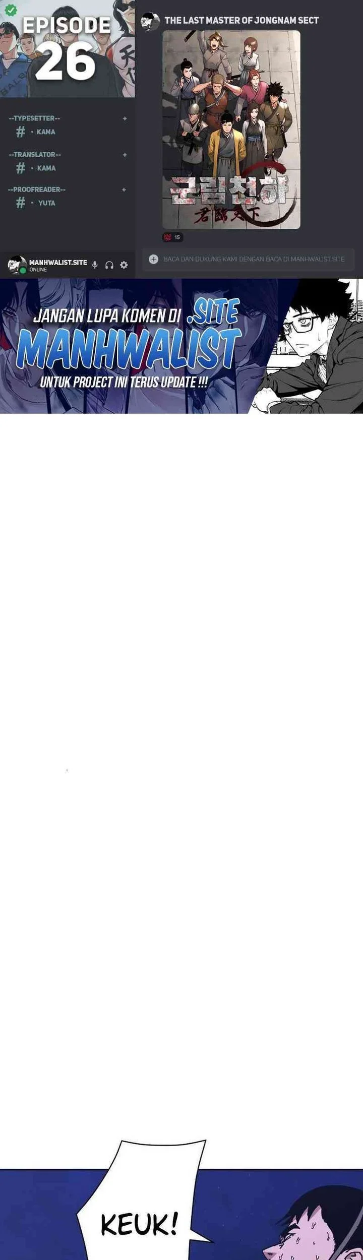 Komik The Last Master of Jongnam Sect Chapter 26 gambar 1