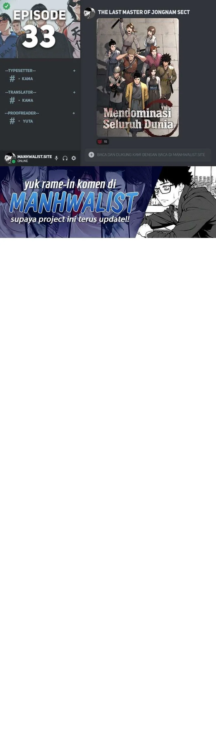 Komik The Last Master of Jongnam Sect Chapter 33 gambar 1