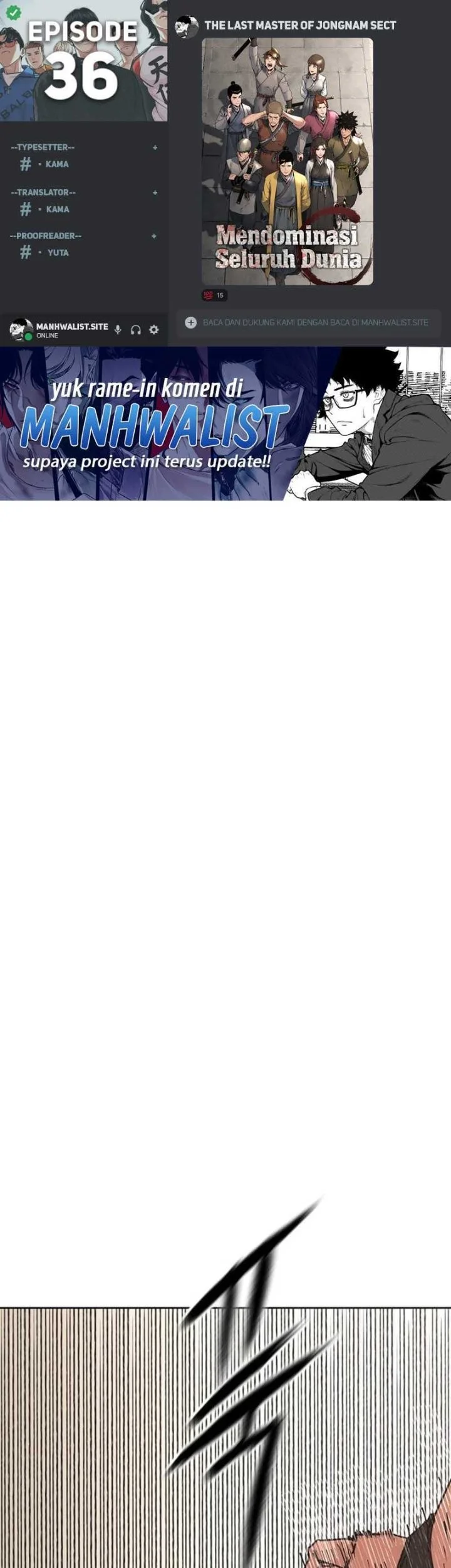 Komik The Last Master of Jongnam Sect Chapter 36 gambar 1