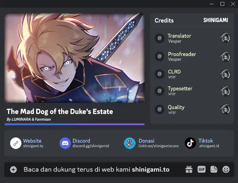Baca Komik The Mad Dog Of The Duke’s Estate Chapter 9 Gambar 1