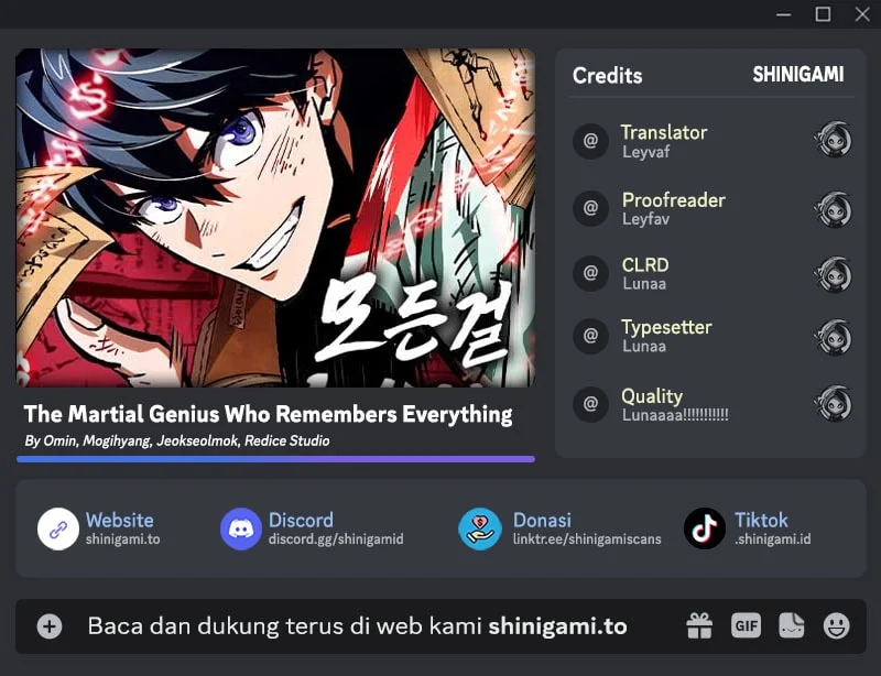 Komik The Martial Genius Who Remembers Everything Chapter 16 gambar 1