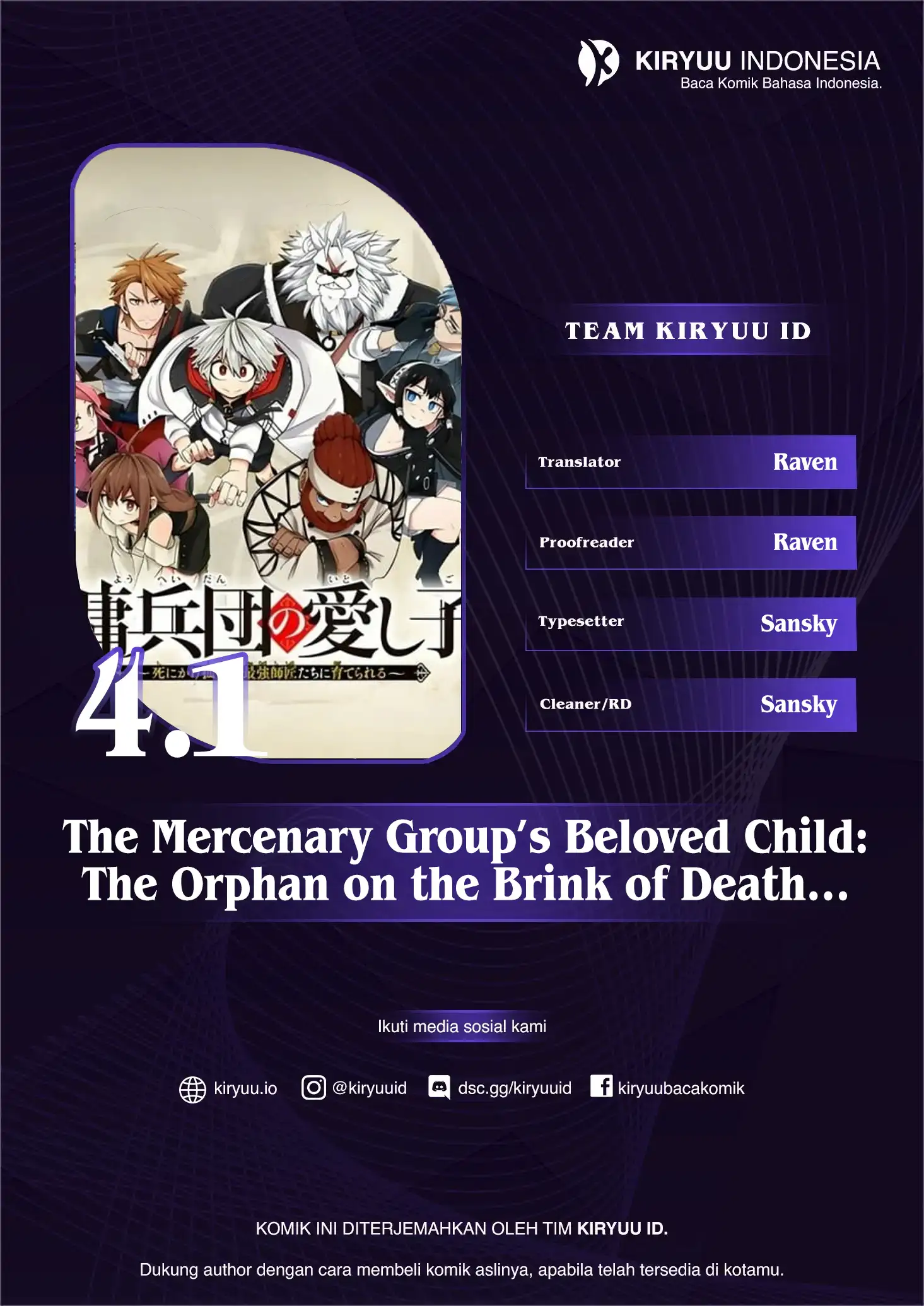 Komik The Mercenary Group’s Beloved Child: The Orphan on the Brink of Death is Raised by the Mightiest Masters Chapter 4.1 gambar 1
