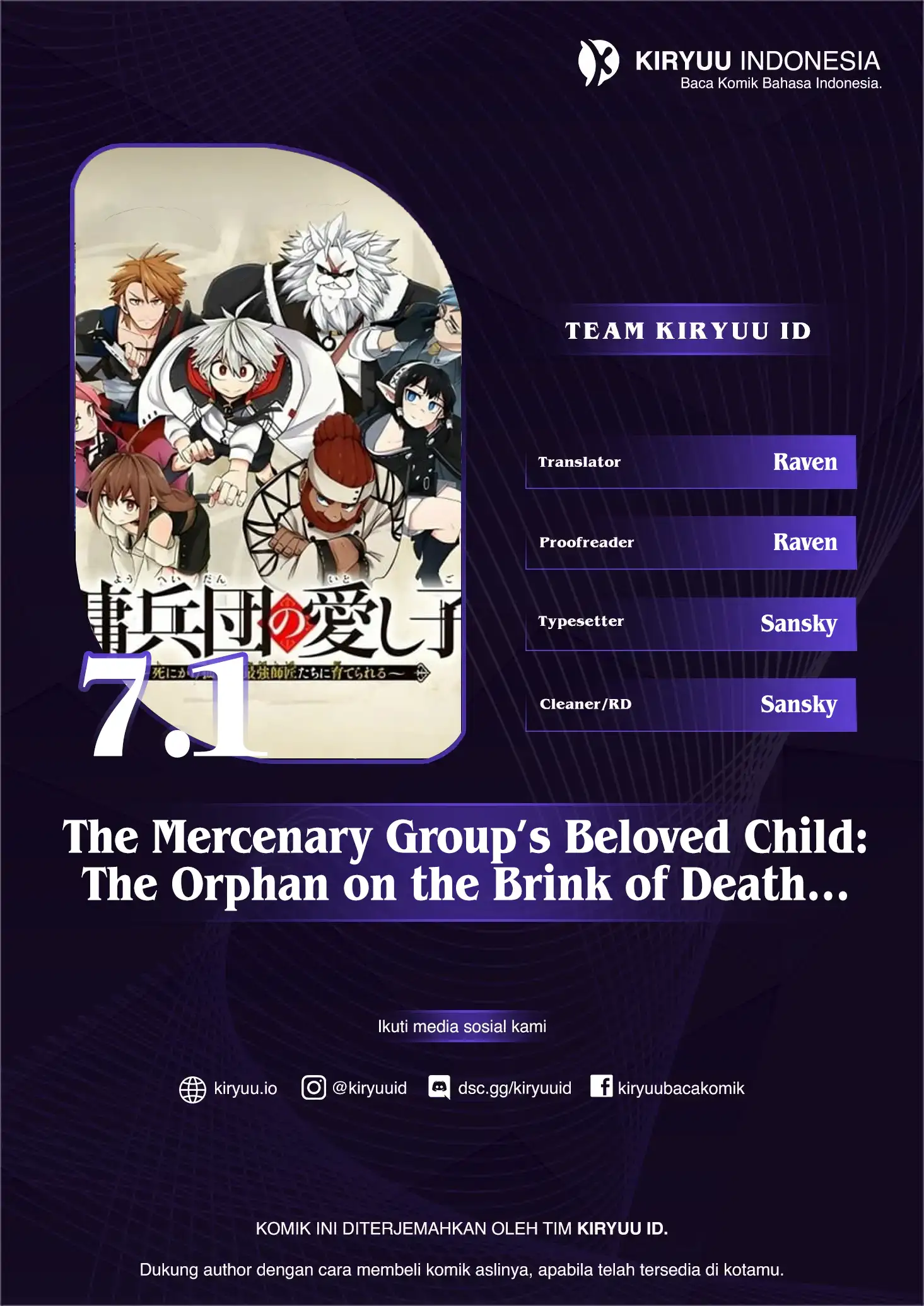 Komik The Mercenary Group’s Beloved Child: The Orphan on the Brink of Death is Raised by the Mightiest Masters Chapter 7.1 gambar 1