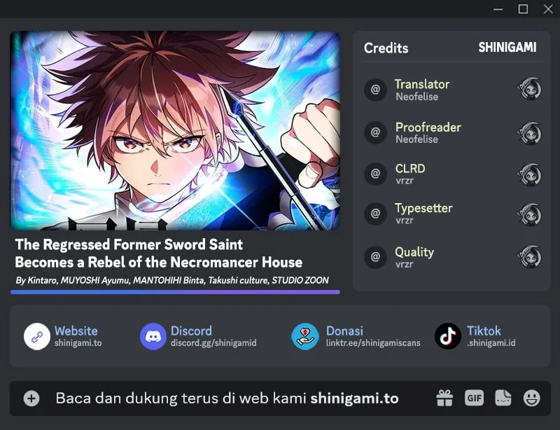 Komik The Regressed Former Sword Saint Becomes A Rebel Of The Necromancer House Chapter 18 gambar 1