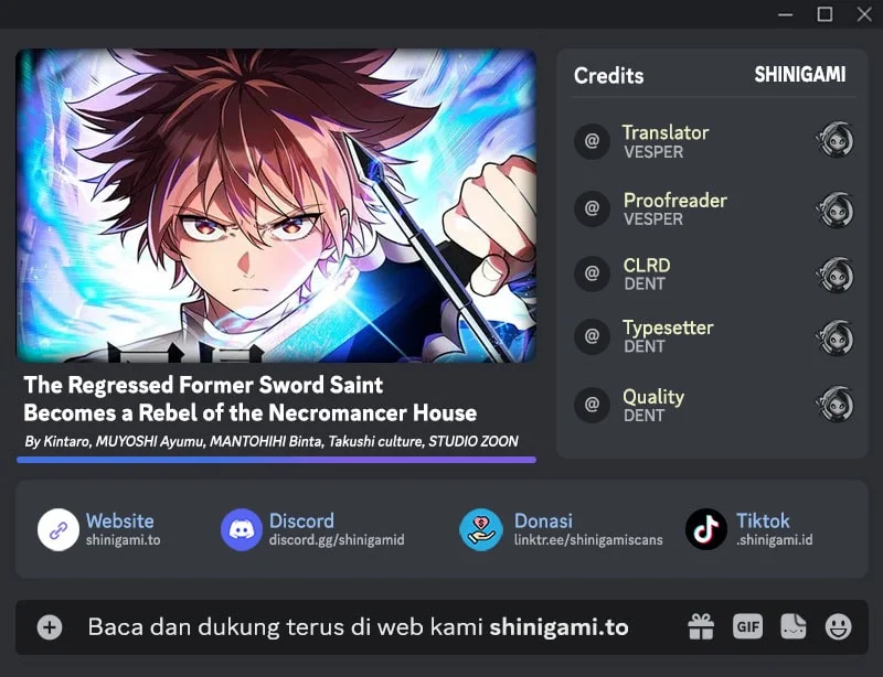 Komik The Regressed Former Sword Saint Becomes A Rebel Of The Necromancer House Chapter 8 gambar 1
