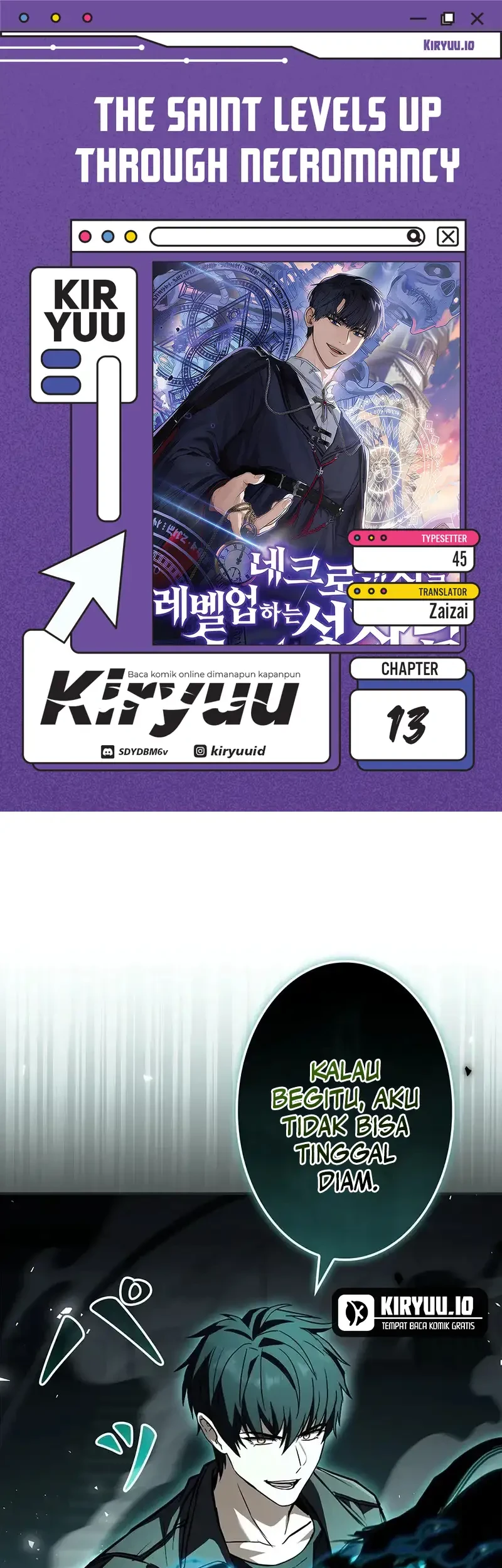 Komik The Saint Levels Up Through Necromancy Chapter 13 gambar 1