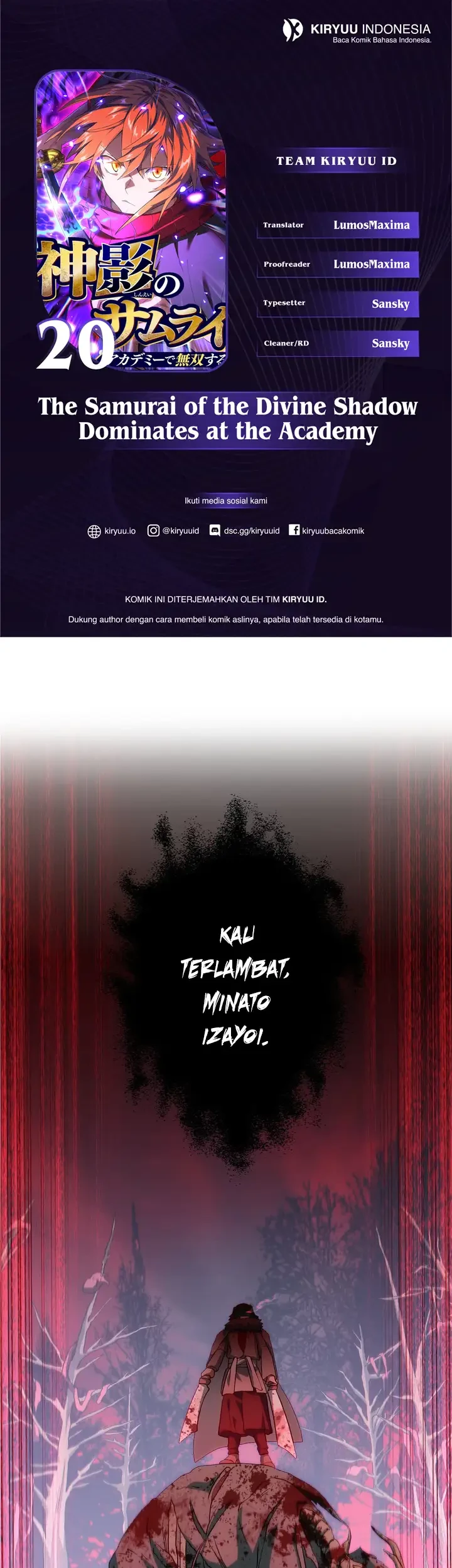 Komik The Samurai of the Divine Shadow Dominates at the Academy Chapter 20 gambar 1