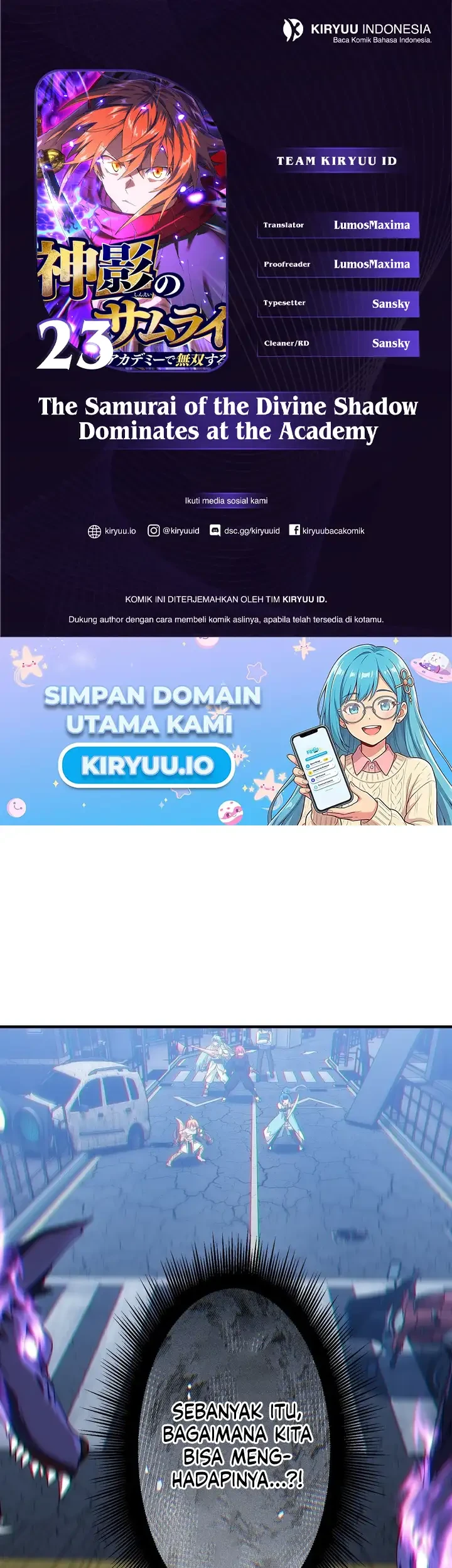 Komik The Samurai of the Divine Shadow Dominates at the Academy Chapter 23 gambar 1