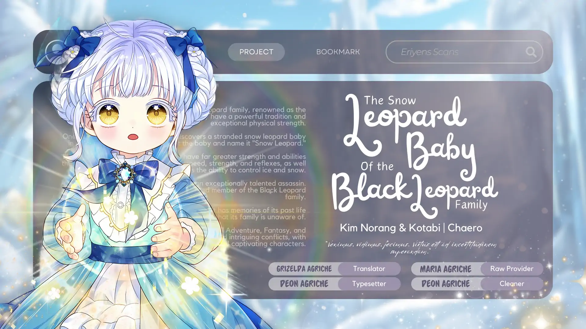 Baca Komik The Snow Leopard Baby of the Black Leopard Family Chapter 20 Gambar 1