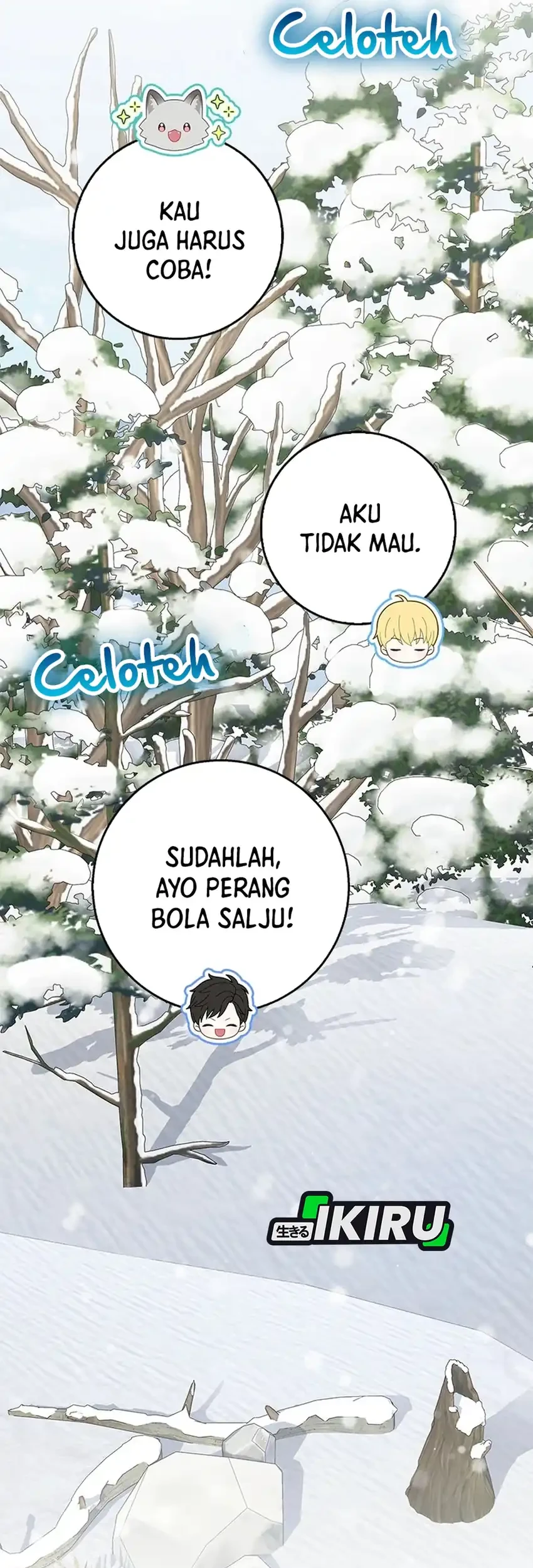 The Snow Leopard Baby of the Black Leopard Family Chapter 49 Gambar 48