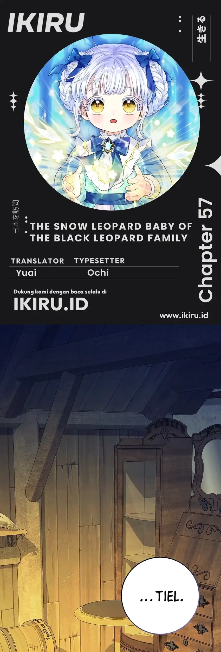 Komik The Snow Leopard Baby of the Black Leopard Family Chapter 57 gambar 1