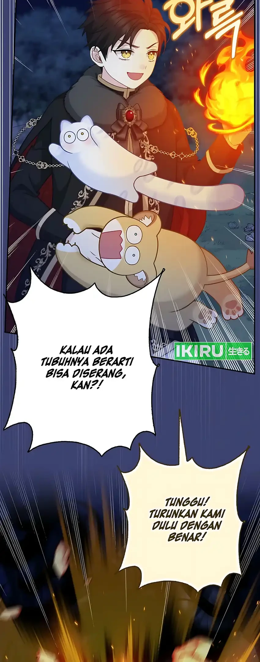 The Snow Leopard Baby of the Black Leopard Family Chapter 59 Gambar 57