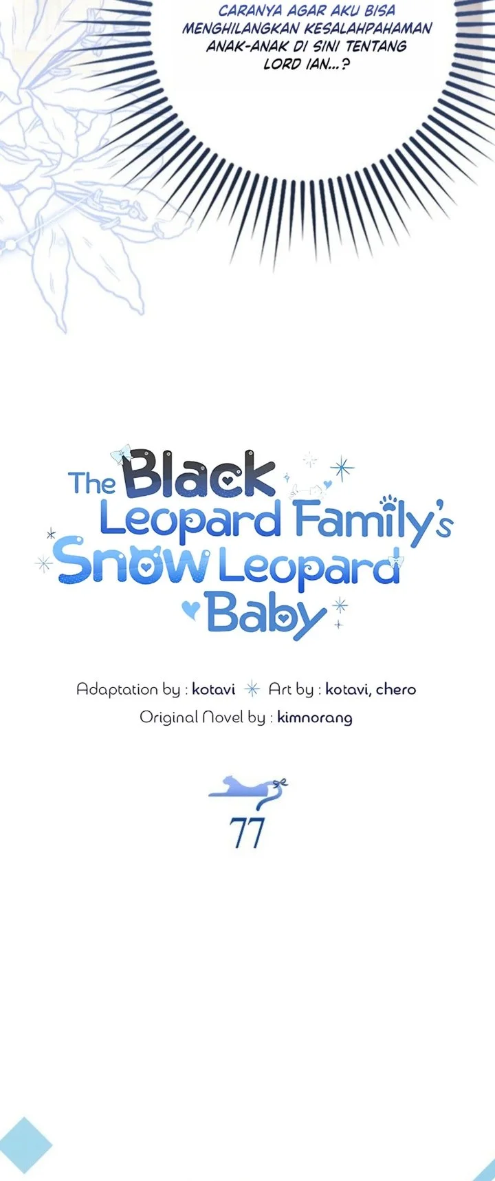 The Snow Leopard Baby of the Black Leopard Family Chapter 77 halaman 22