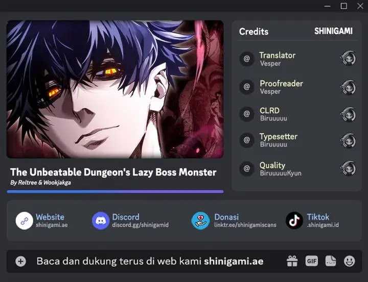 Baca Komik The Unbeatable Dungeon’s Lazy Boss Chapter 73 Gambar 1