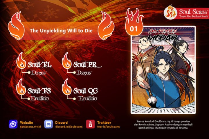 Baca Komik The Unyielding Will to Die Chapter 1 Gambar 1