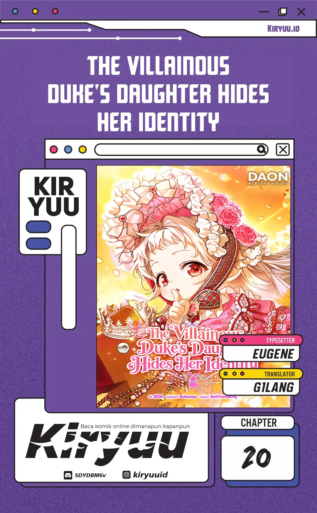 Komik The Villainous Duke’s Daughter Hides Her Identity Chapter 20 gambar 1
