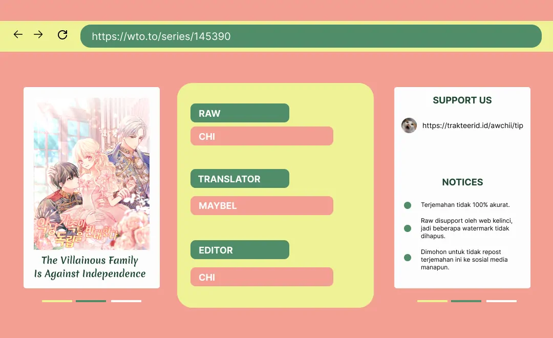 Komik The Villainous Family is Against Independence Chapter 26 gambar nomor 1