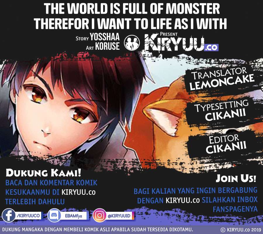 Baca Manga The World Is Full of Monsters Now, Therefore I Want to Live As I Wish Chapter 7 Gambar 2
