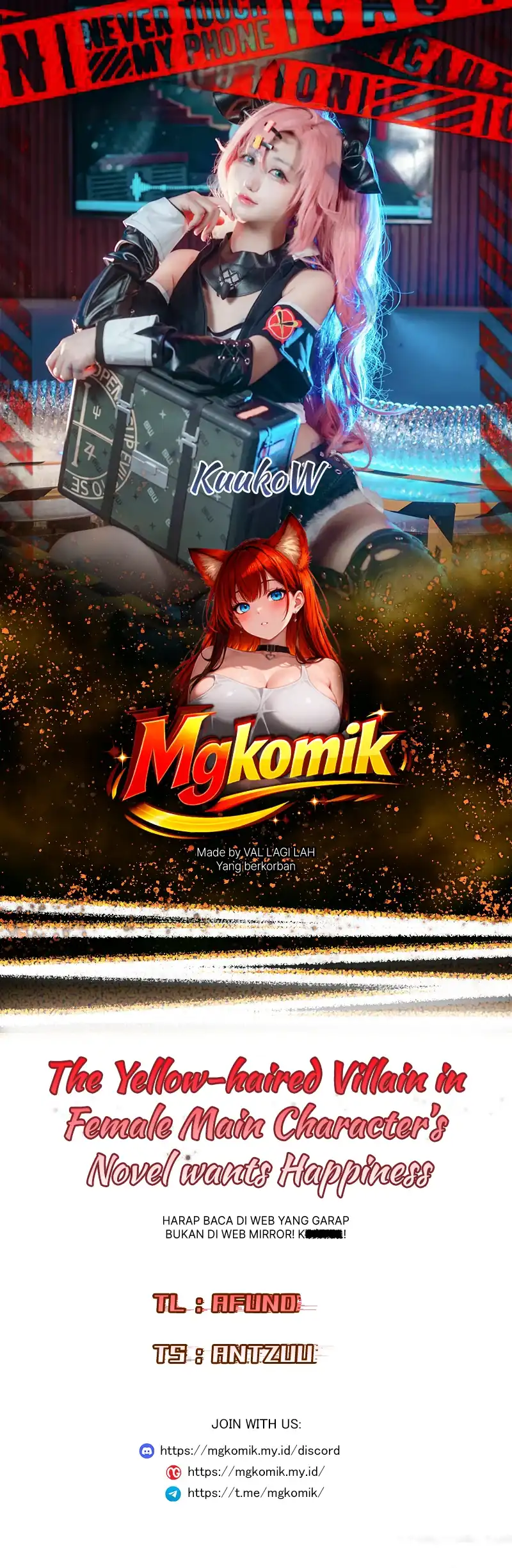 Komik The Yellow-haired Villain in Female Main Character’s Novel wants Happiness Chapter 66 gambar 1