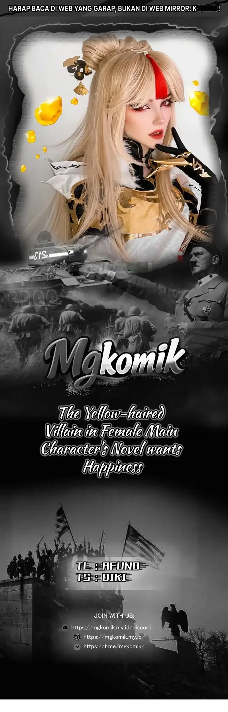 Komik The Yellow-haired Villain in Female Main Character’s Novel wants Happiness Chapter 92 gambar 1