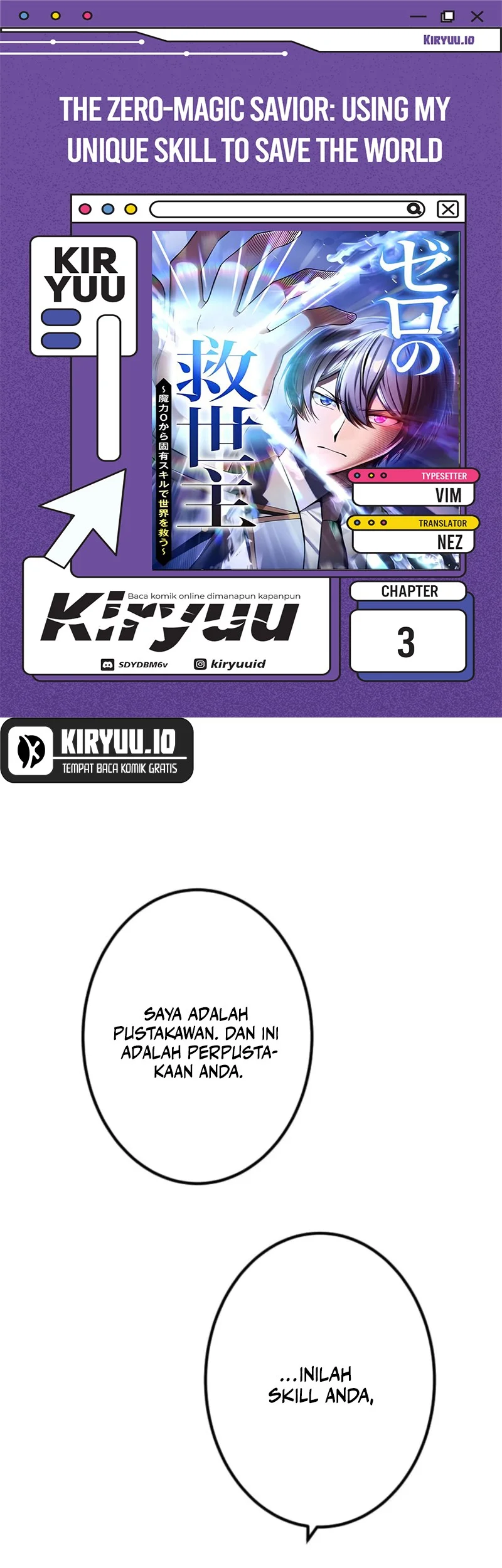 Komik The Zero-Magic Savior: Using My Unique Skill to Save the World Chapter 3 gambar nomor 1