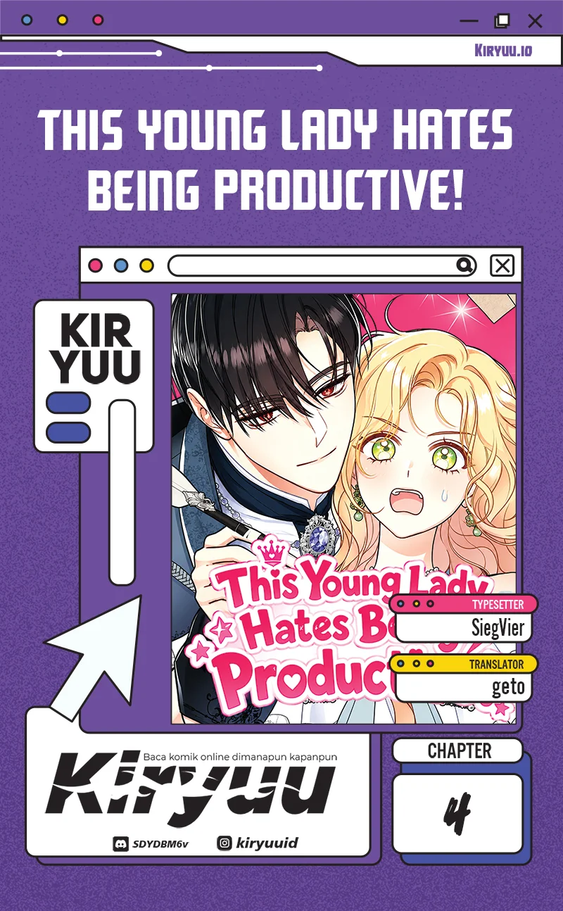 Komik This Young Lady Hates Being Productive! Chapter 4 gambar 1