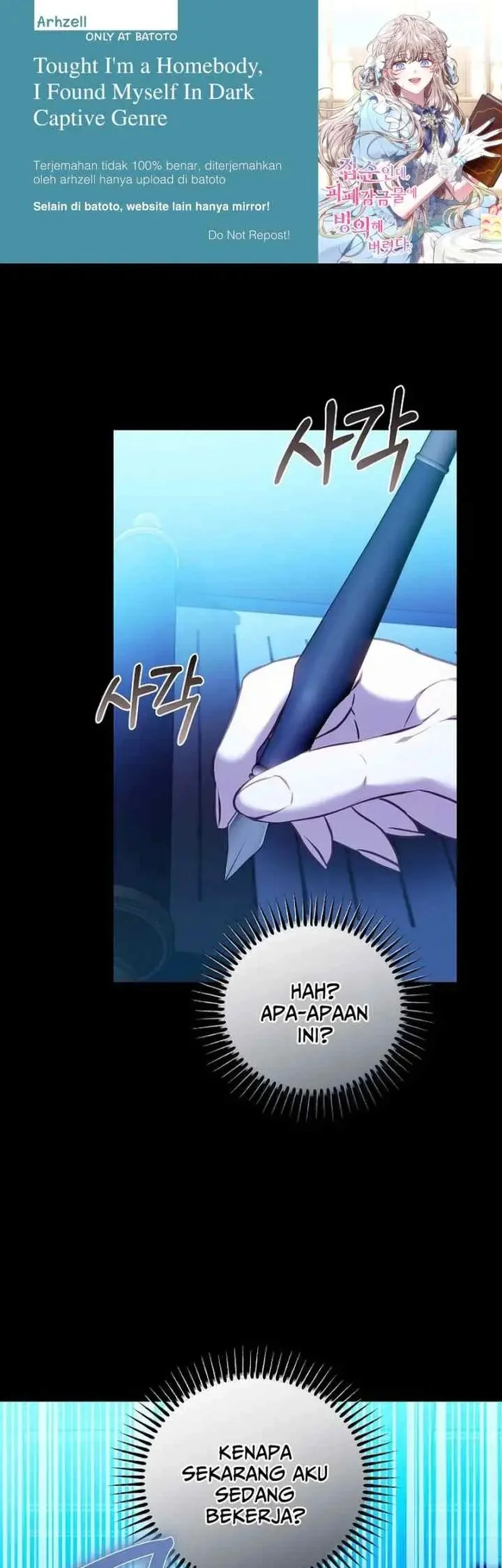 Komik Though I’m a Homebody, I Found Myself in a Dark Captive Genre Chapter 3 gambar 1