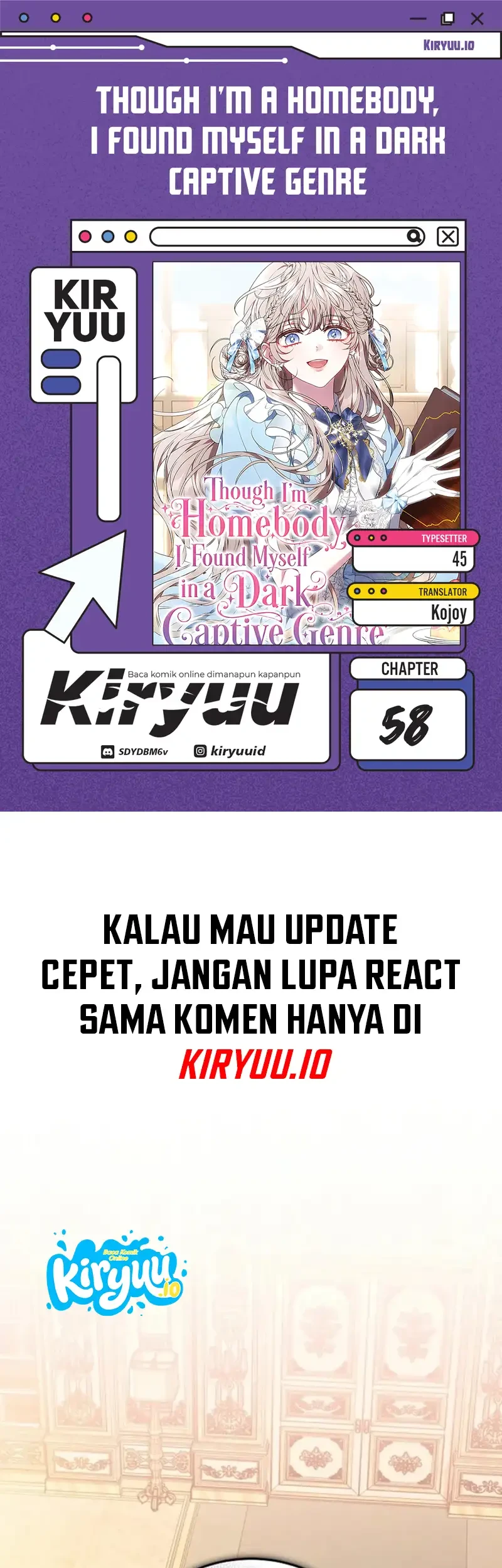 Komik Though I’m a Homebody, I Found Myself in a Dark Captive Genre Chapter 58 gambar 1