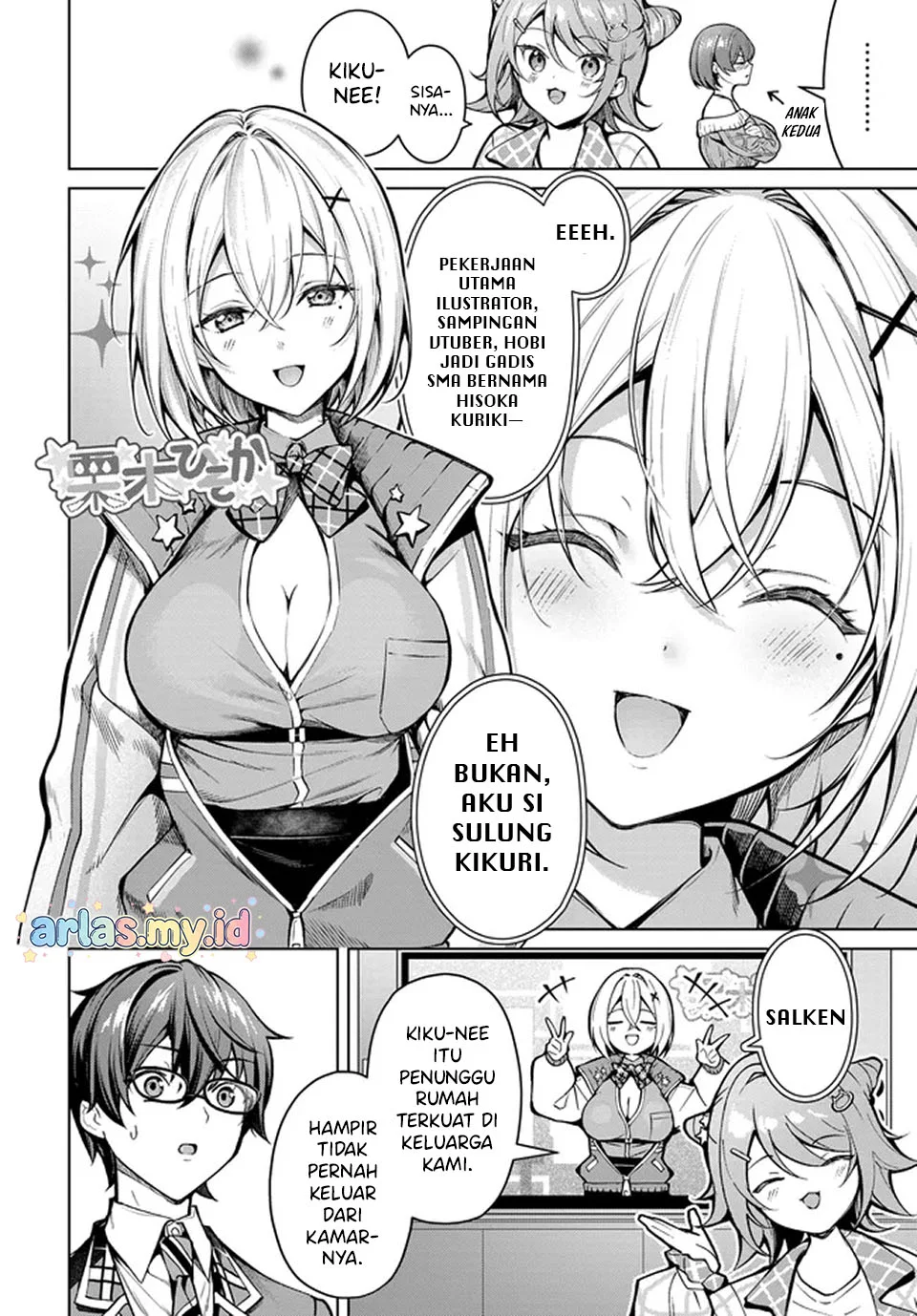 Tier 1 Shimai: Yuumei Yonshimai wa Boku nashi de wa Ikirarenai Chapter 1.1 Gambar 24