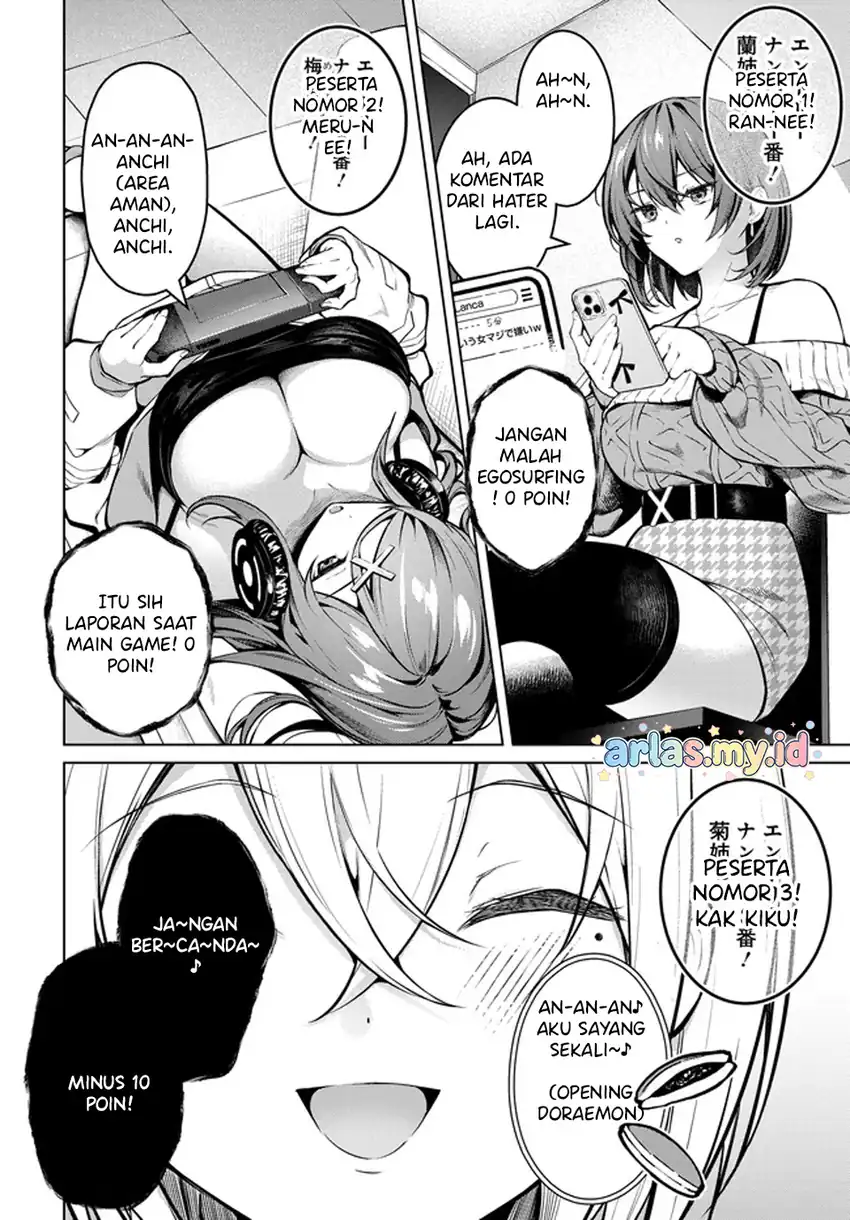 Tier 1 Shimai: Yuumei Yonshimai wa Boku nashi de wa Ikirarenai Chapter 2.1 Gambar 5